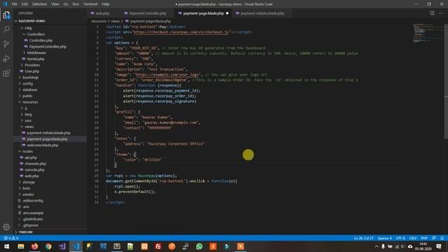 Razorpay payment gateway integration | PHP Laravel | Tutorial смотреть онлайн