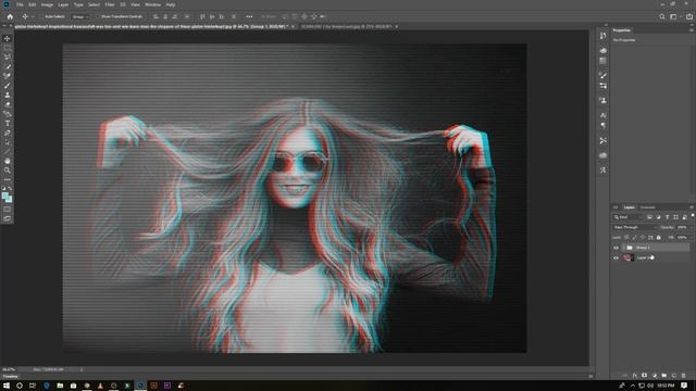 Glitch effect in Photoshop | Glitch effect | Photoshop Cc смотреть онлайн