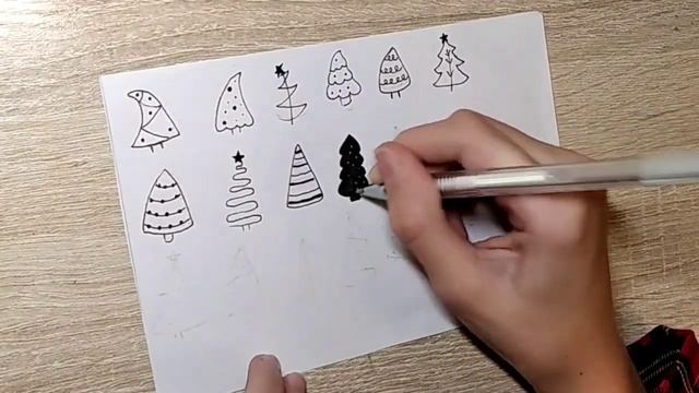 Топ 18 ИДЕЙ как нарисовать ЁЛОЧКУ в разных СТИЛЯХ ?✏️? смотреть онлайн
