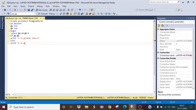 Find Greater Number through Stored Procedures in T SQL смотреть онлайн