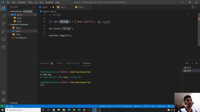 TypeScript | 6. Arrays смотреть онлайн