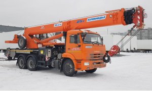 Краткое обзорное видео автокрана КЛИНЦЫ КС-55713-1К-4.