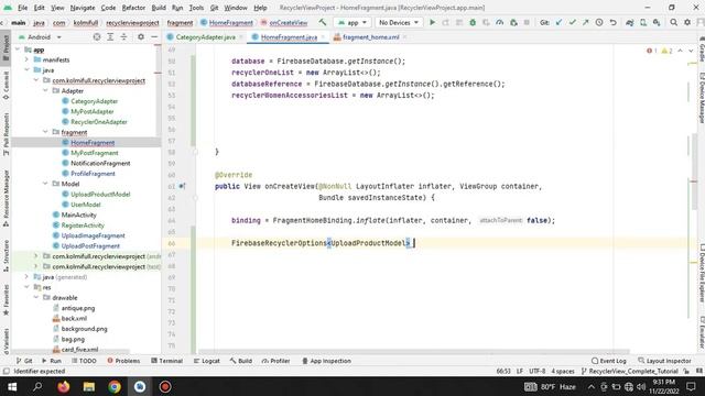 Android Studio tutorial | Part 13 | Retrieve Firebase data to RecyclerView by Product Category смотреть онлайн