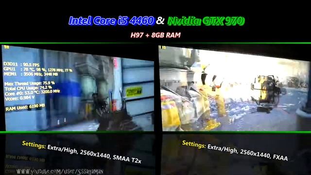 CoD: Advanced Warfare - GTX 970 - i5 4460 - Extra 1440p Test смотреть онлайн