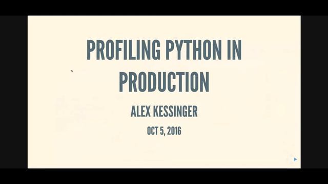 SLCPython Oct 2016 Meetup: Python Profiling with Alex Kessinger смотреть онлайн