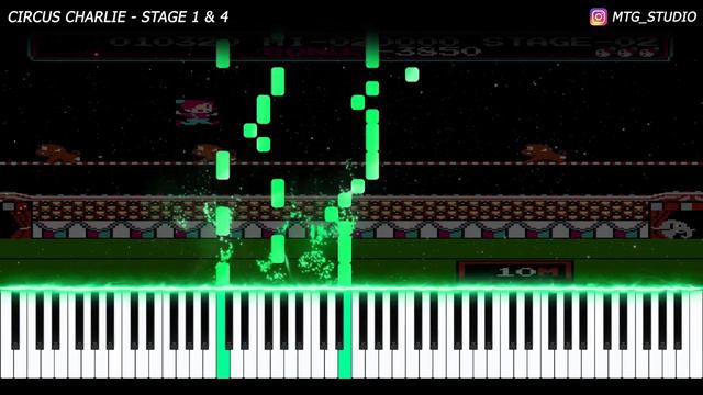 Circus Charlie - Stage 1 & 4 | PIANO COVER | HOW TO PLAY смотреть онлайн