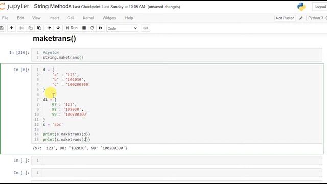 Python String - maketrans() смотреть онлайн