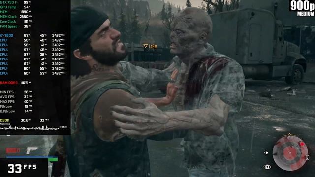 Days Gone | 1080p - 900p - 720p | (GTX 750 Ti | i7-2600 | 16 GB RAM) смотреть онлайн
