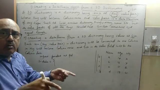 Python | Creating a DataFrame Object from a 2d Dictionary | Class 12 I.P. смотреть онлайн