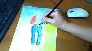 ИЗО рисование фигуры человека Работа в цвете_4 класс