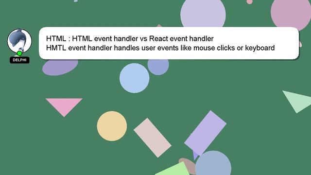 HTML : HTML event handler vs React event handler смотреть онлайн