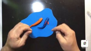Пруд, рыбки из пластилина