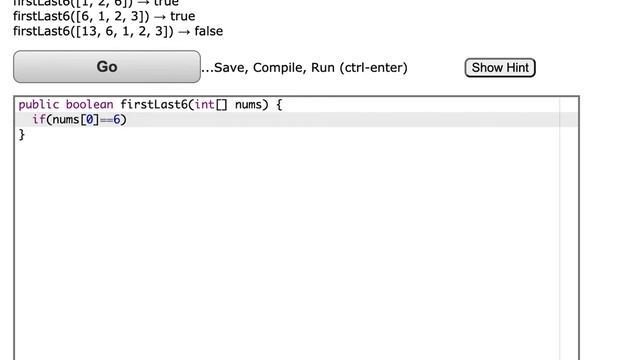 Java: CodingBat– Array--1 firstLast6 смотреть онлайн