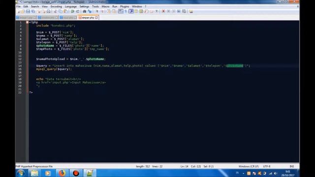 Belajar PHP - Input data image ke database dan menampilkannya. смотреть онлайн