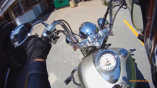 YAMAHA V STAR 1100 плюсы, минусы, впечатления . Поездка к озеру. смотреть онлайн