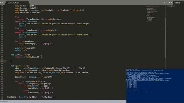 120 lines of Python code in 35 minutes(Conway's game of life) смотреть онлайн