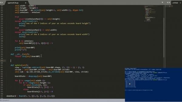 120 lines of Python code in 35 minutes(Conway's game of life)