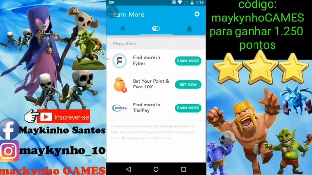 COMO GANHA ATE *20,00* GEMAS PELO APK (FRONTO) COMPRA GIT CARD - CLASH ROYALE E JOGOS PLAY STORE смотреть онлайн