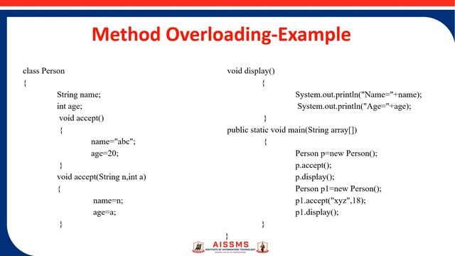 Method Overloading смотреть онлайн