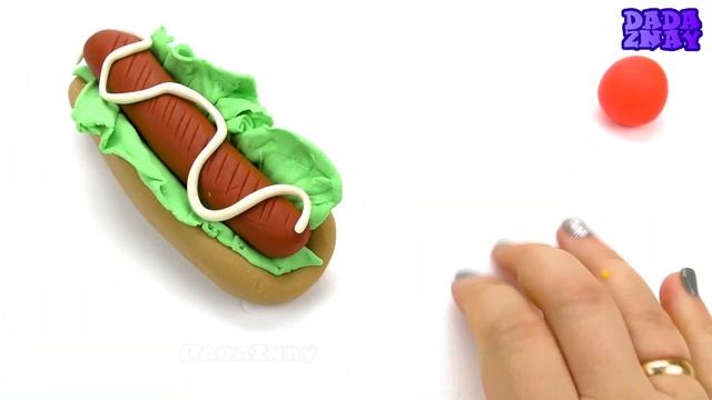 Play Doh Хот Дог | Учим цвета с Плей До | Лепка из пластилина | Как сделать хот дог смотреть онлайн
