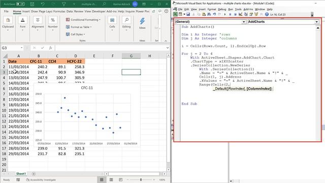 How to make multiple charts in excel using vba смотреть онлайн