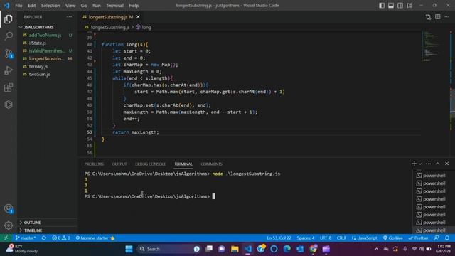 Leetcode Question: Longest Substring in JavaScript solved смотреть онлайн