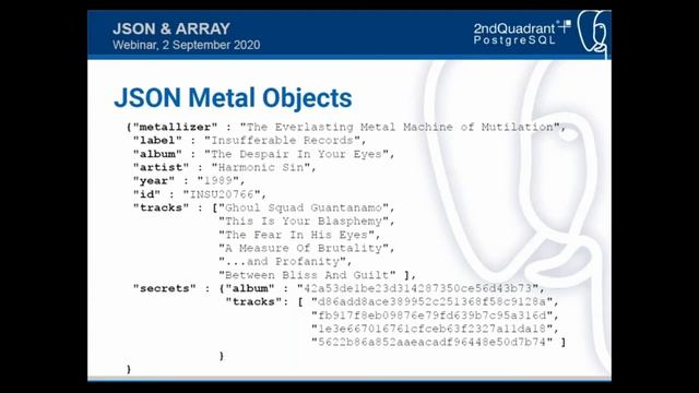 Webinar Preview: JSON & ARRAY - Contemporary PostgreSQL Data Types смотреть онлайн