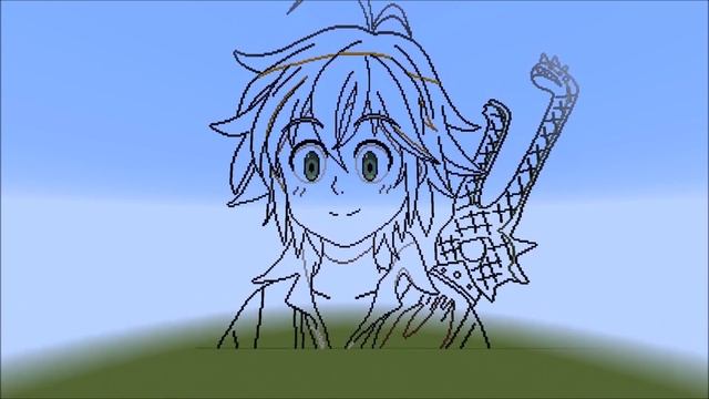 Minecraft Anime Builds- MELIODAS Pixel Art Timelapse [THE SEVEN DEADLY SINS] смотреть онлайн