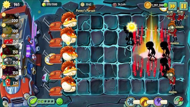 Plants vs Zombies 2 Penny's Pursuit Peashooter Week 160, Day 1-5 Boss Fight Gameplay смотреть онлайн