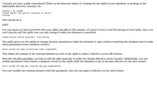 DevOps & SysAdmins: Oracle XE 10g: missing file spfileXE.ora (Windows Server 2008 64 bit) смотреть онлайн