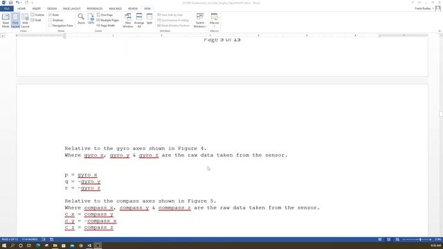 Using Quaternions to Computer Euler Angles for a 9DOF MEMs IMU смотреть онлайн