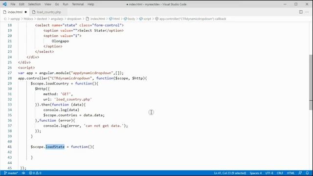 AngularJS PHP Mysql Dynamic Dropdown List смотреть онлайн