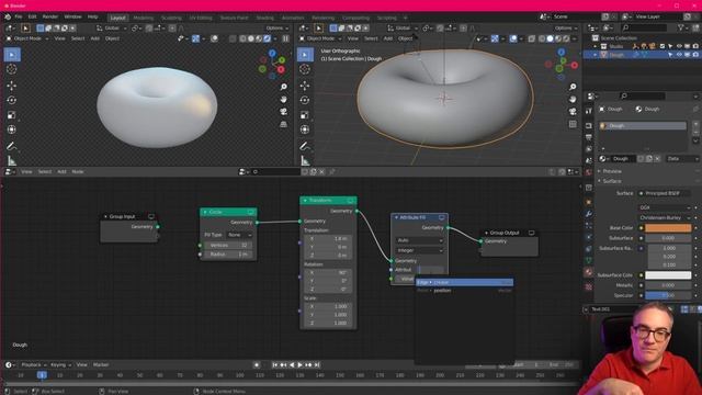 Let's make a DONUT with Geometry Nodes (1/3) | Blender 3D Tutorial for Beginners смотреть онлайн
