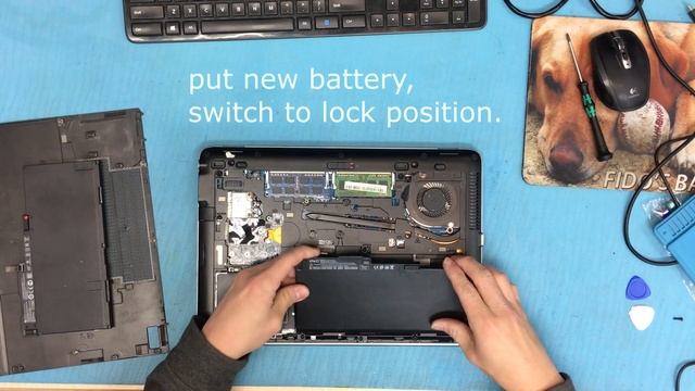 How to replace Battery for HP Elitebook 840 G1 in 30 sec. смотреть онлайн