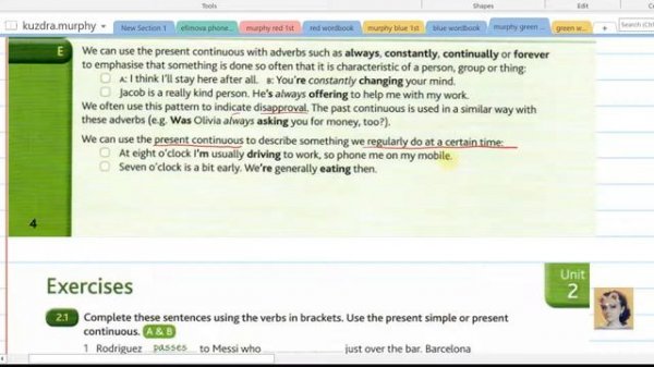 2.1 Advanced Grammar in Use. Unit 2. Present Continuous and Present Simple 2.+Exercises