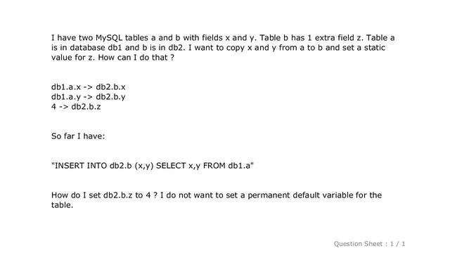 MySQL : How to add static value when doing INSERT INTO with SELECT in a MySQL query? смотреть онлайн
