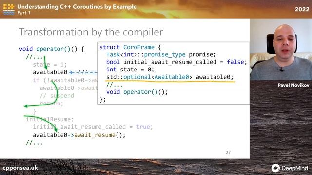 Understanding C++ Coroutines by Example, Part 1 - Pavel Novikov - C++ on Sea 2022 смотреть онлайн