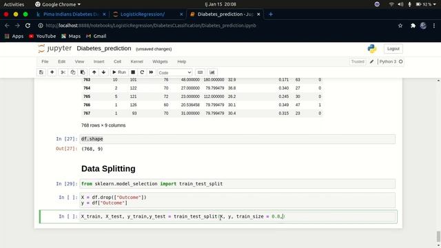 Diabetes Prediction using logistic regression tutorial | How to build a model to predict diabetes смотреть онлайн