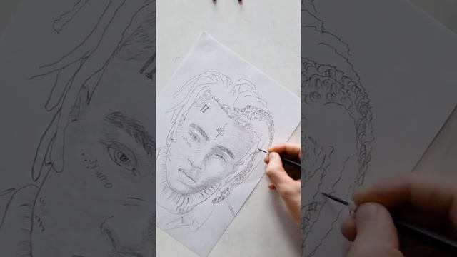Рисую XXXTentacion (Draw XXXTentacion), портрет карандашом смотреть онлайн