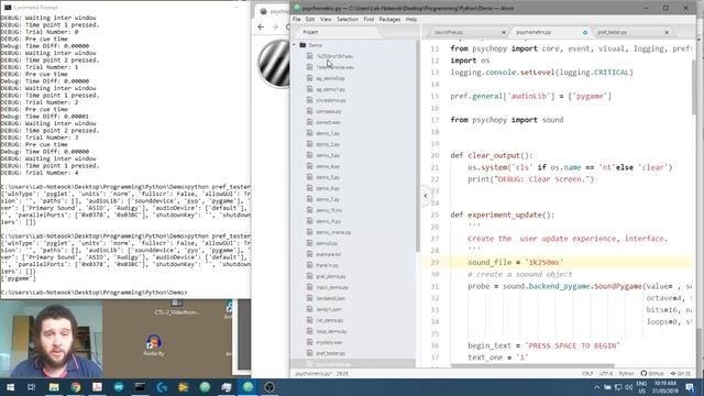 Auditory psychophysics using Python and Psychopy - (Video 4 Adding our sound stimulus) смотреть онлайн