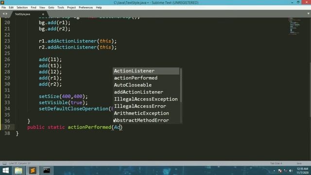 Java Swing application for changing fonts style смотреть онлайн