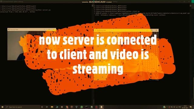 Live Streaming Video Chat App without voice using cv2 module of Python смотреть онлайн