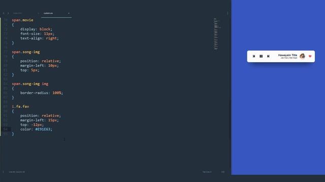 UI Widget Design Tutorial - Mini Music Player | HTML CSS Speed Coding смотреть онлайн
