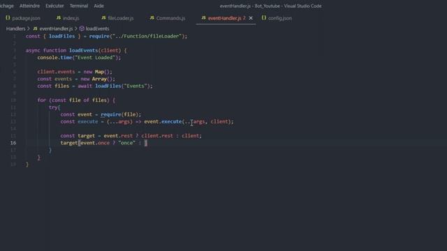 Créer son bot discord | Discord.JS V14 | #3 FileLoader, EventHandler, CommandHandler смотреть онлайн