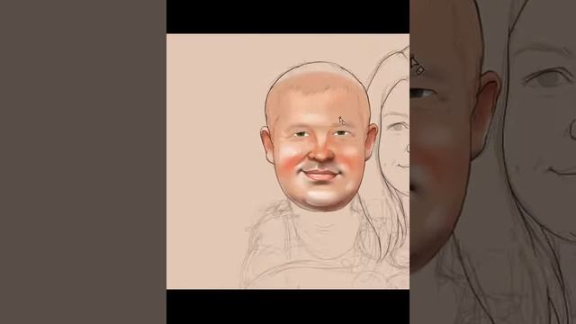 Шаржевый рисунок пары. Поэтапно рисуем лицо смотреть онлайн