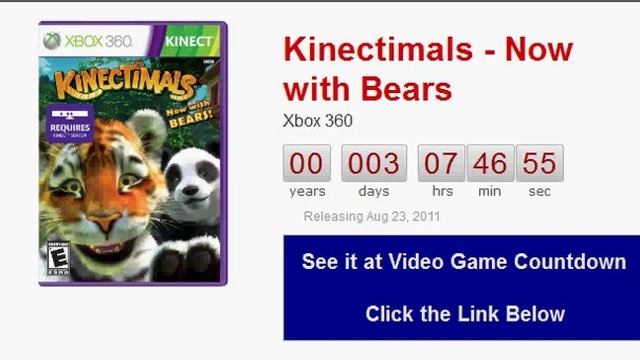 Kinectimals - Now with Bears Xbox 360 Countdown смотреть онлайн