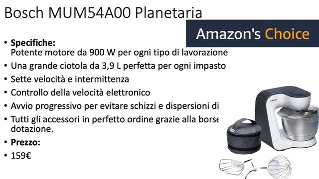 Migliore impastatrice planetaria economica 2021: da 99€ a 279€ смотреть онлайн