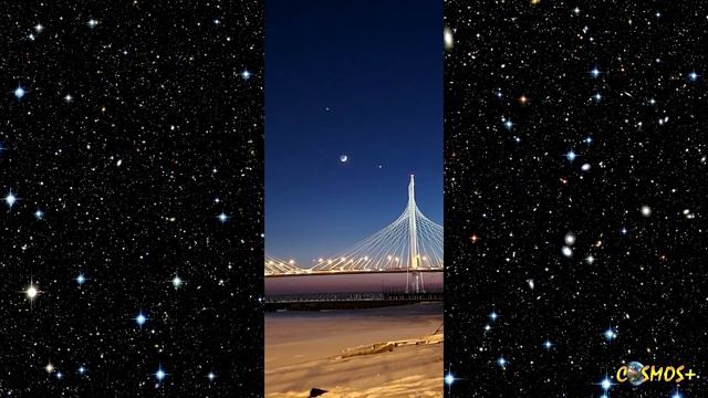 ТРОЙНОЕ СОЕДИНЕНИЕ ВЕНЕРЫ, ЮПИТЕРА И ЛУНЫ ● ФОТОГРАФИИ ПОДПИСЧИКОВ смотреть онлайн