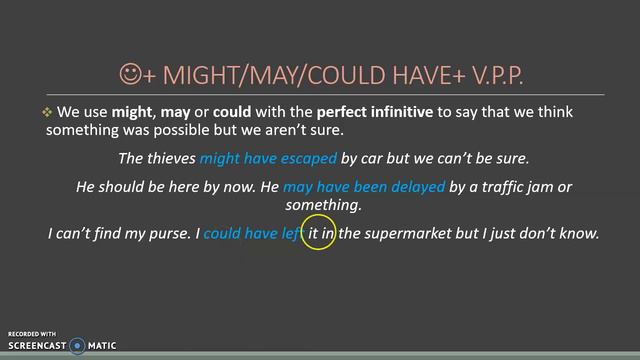 Past Modals Of Deduction