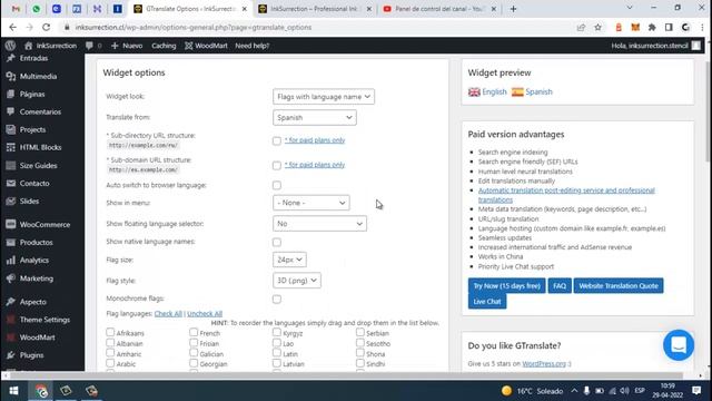 Habilitar varios idiomas en WordPress - Plugin GTranslate смотреть онлайн